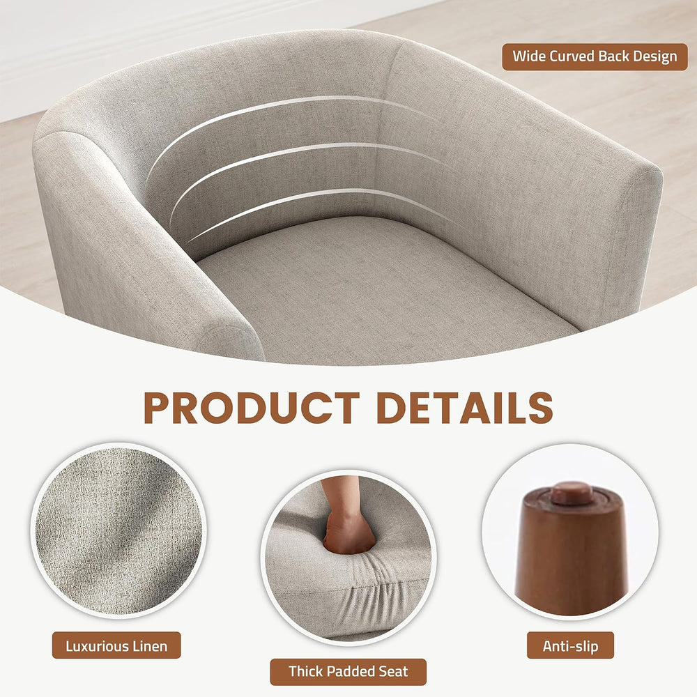 360° Swivel Accent Chair and Storage Ottoman Set