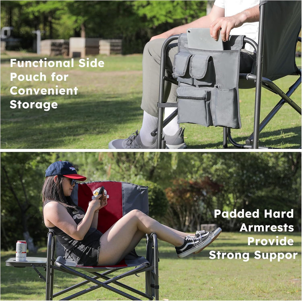 Colegence Oversized Camping Chair, 600-lb Capacity, Heavy-Duty Steel Frame