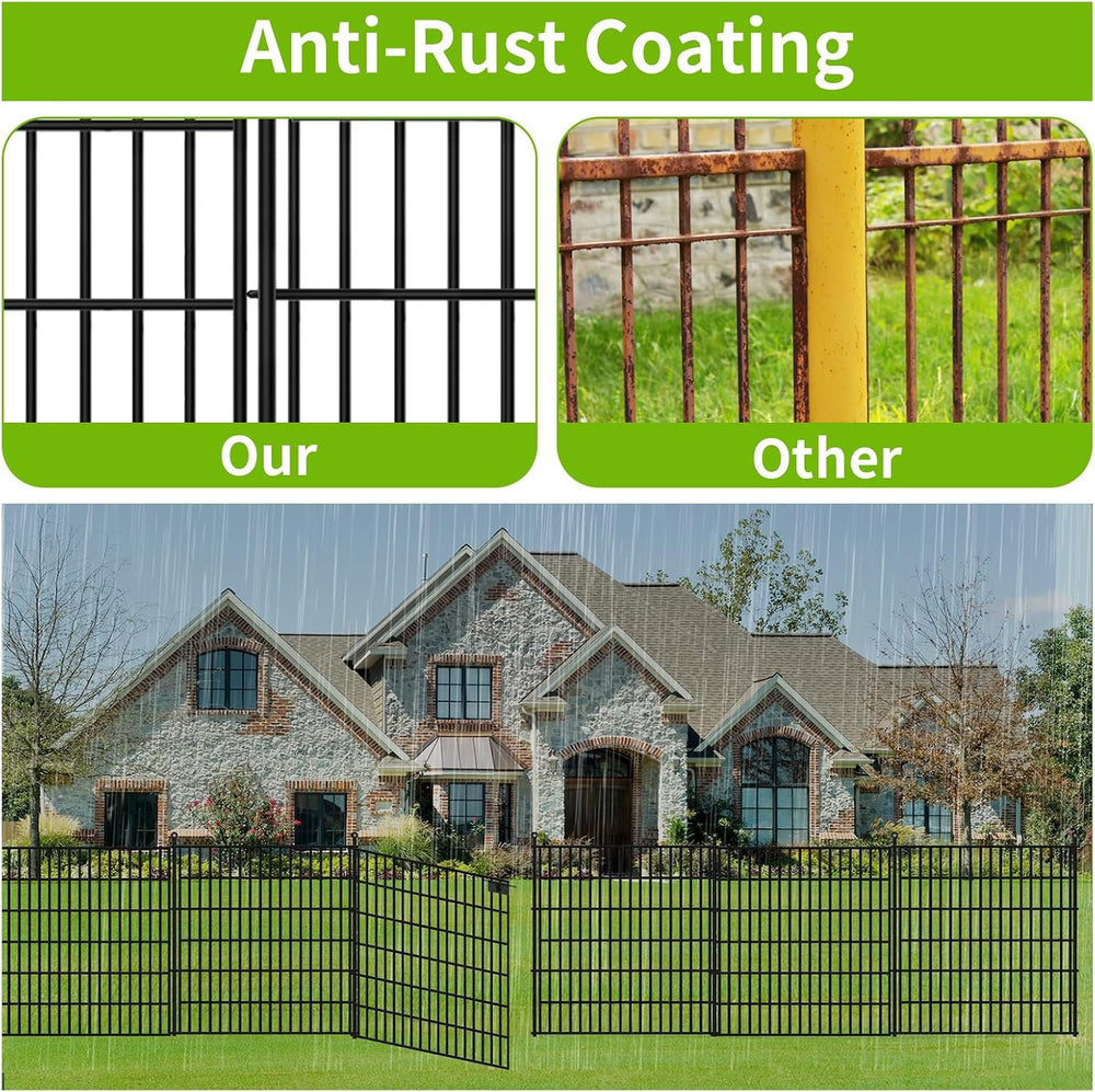 10 Panel No Dig Decorative Garden with Gate 32" H x 24.2'L