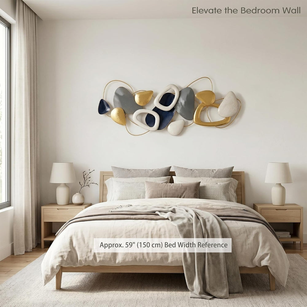 Axioglo 59" Large 3D Metal Wall Decor, Abstract Wall Art for Living Room