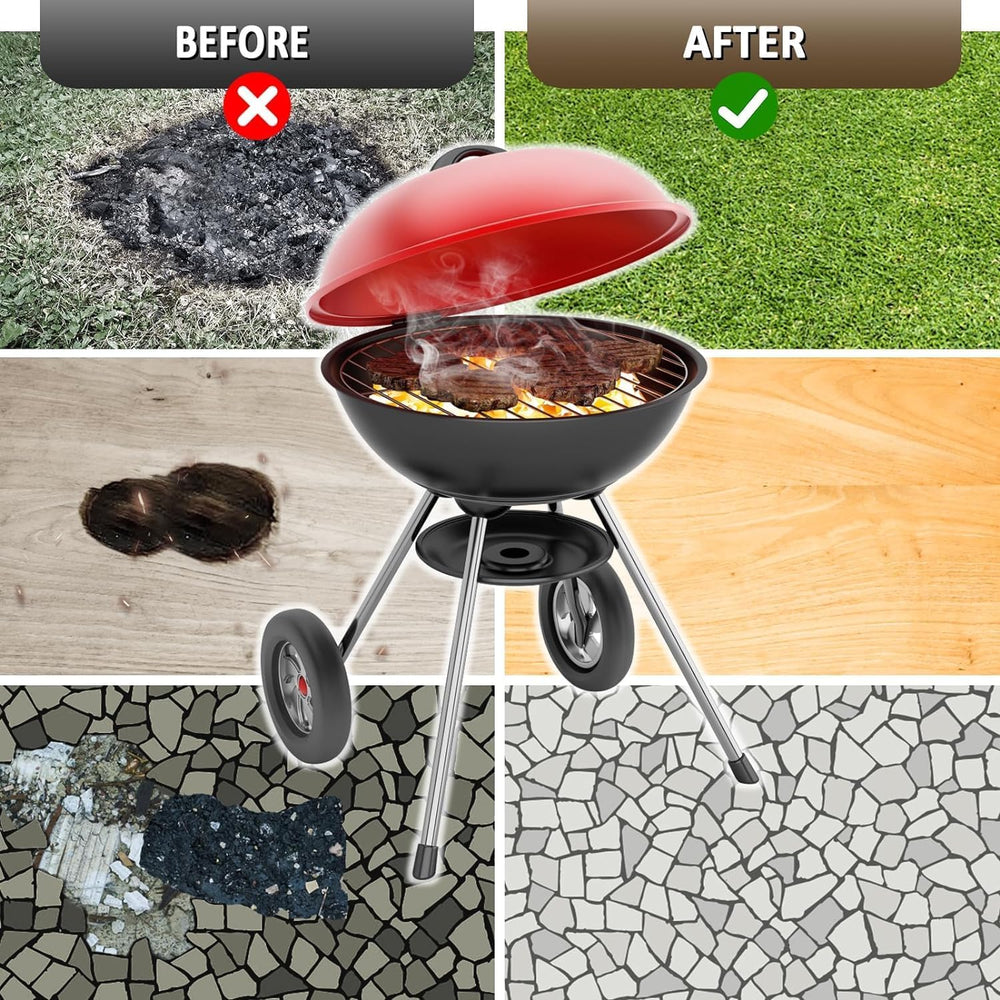 Fire Pit Mat, 37.8"x 39.4" Fireproof Blanket for Under Fire Pit, Black