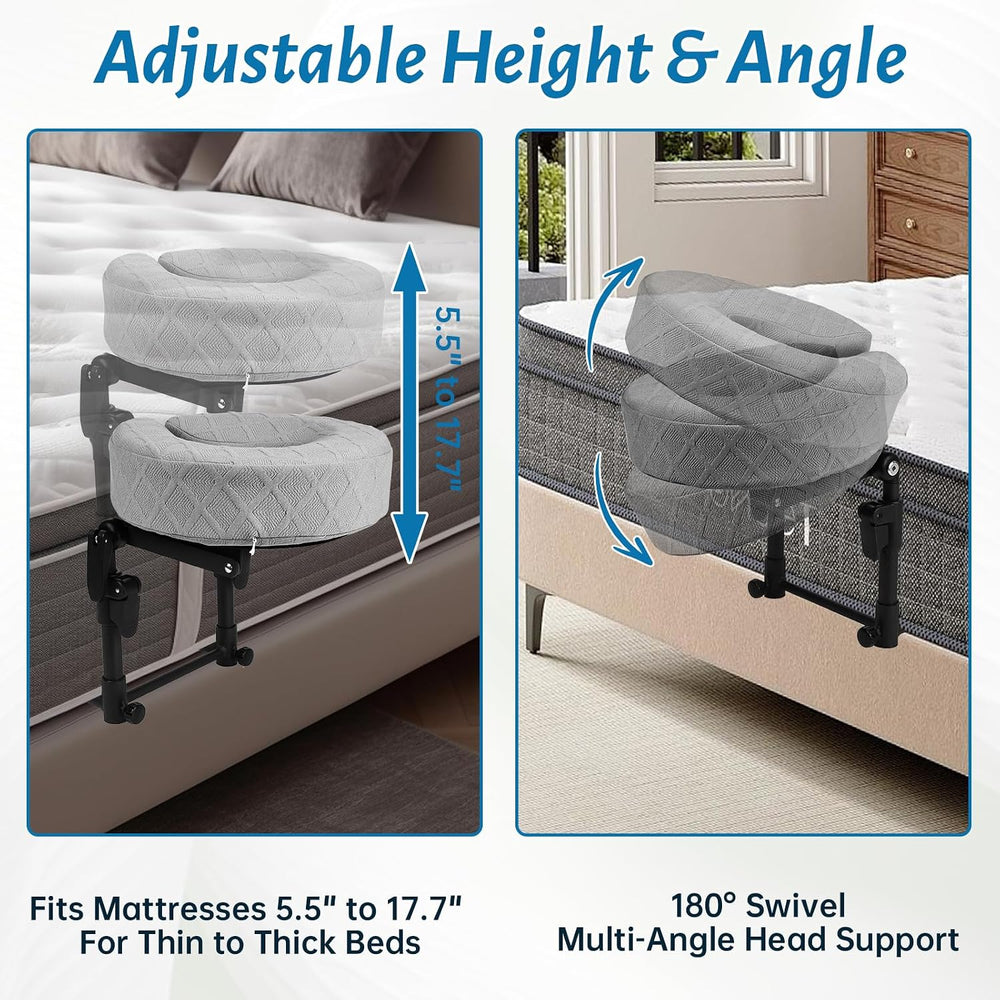 Portable Massage Headrest for Bed, Adjustable Face Cradle & Face Down Pil...