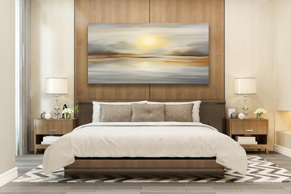 VHMING Abstract Canvas Wall Art Seascape Canvas Printing Abstract Art Wall De...