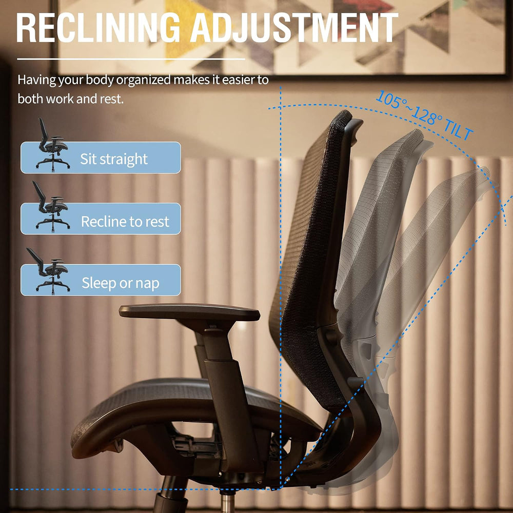 ELABEST Ergonomic Mesh Office Chair,Comfy Computer Desk Chair - BIFMA 5.1 Cer...