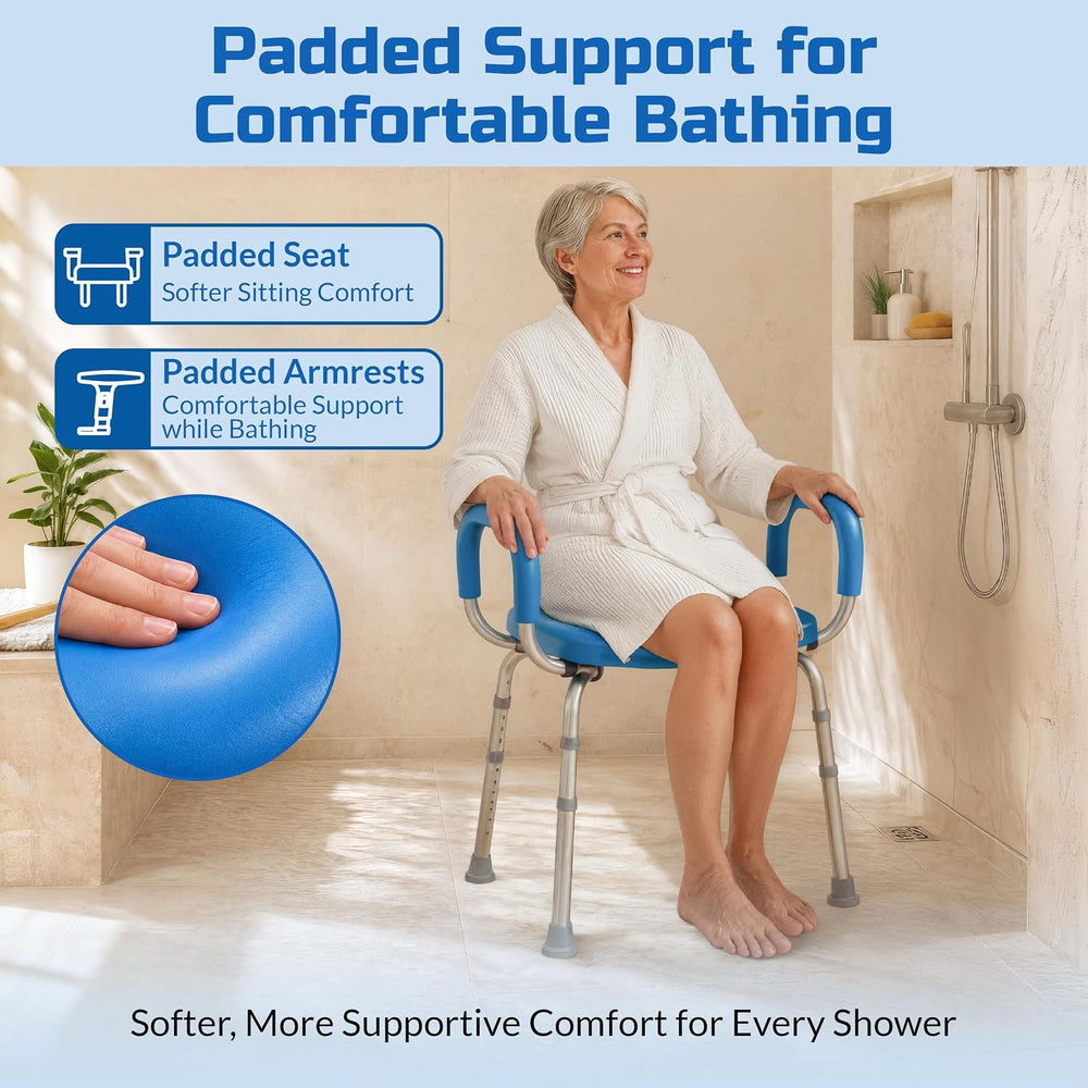 Platinum Health Independence Medical Shower Bench, Bath Stool Chair, Bathroom...