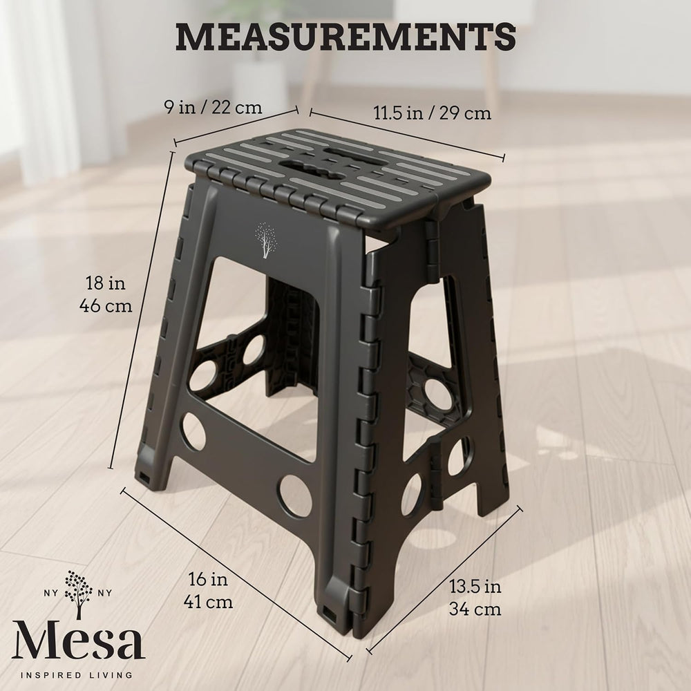 Inspired Living 18" Step Stool, Folding Step Stools for Adults, Plastic ...