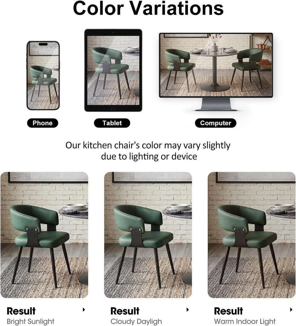 Dining Chairs Set of 4, Modern Faux Leather Kitchen Chairs