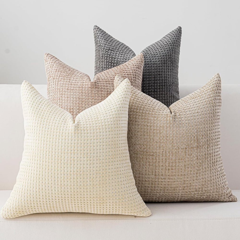 Pack of 4 Throw Pillow Covers 20x20” Boho Cushion Covers for Living Room