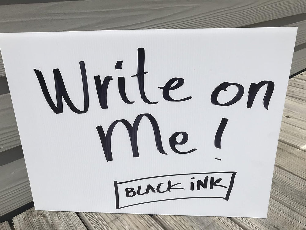100 Pack, Blank Signs White 18 x 24 inch x 4mm Corrugated Plastic Sign Board,...