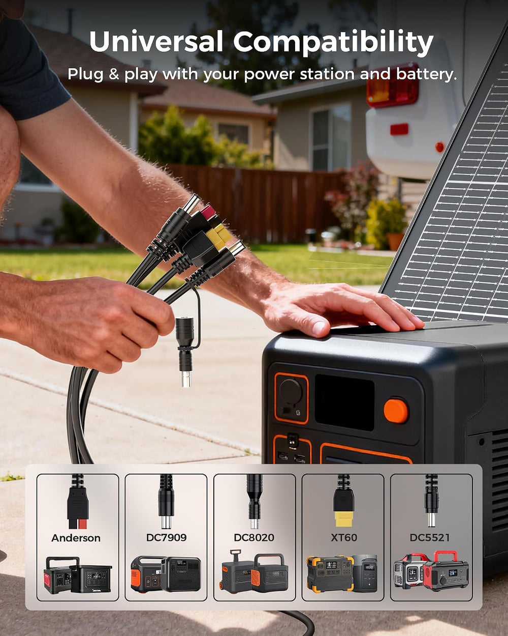 ZOUPW 230W Bifacial Portable Solar Panel N-Type 16BB for Power Station