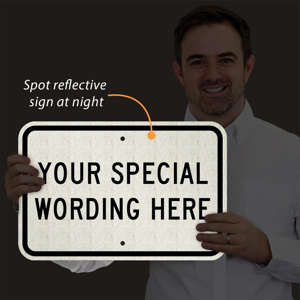 SmartSign 18 x 12 inch Add Any Text - Custom Metal Sign, 63 mil Aluminum, 3M ...