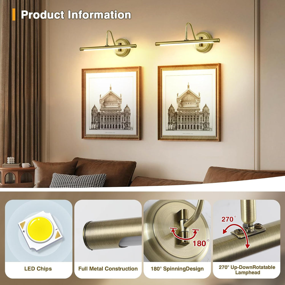 JOOSENLUX Modern LED Picture Lights Fixtures,Art Decor Metal Artwork Mini Acc...