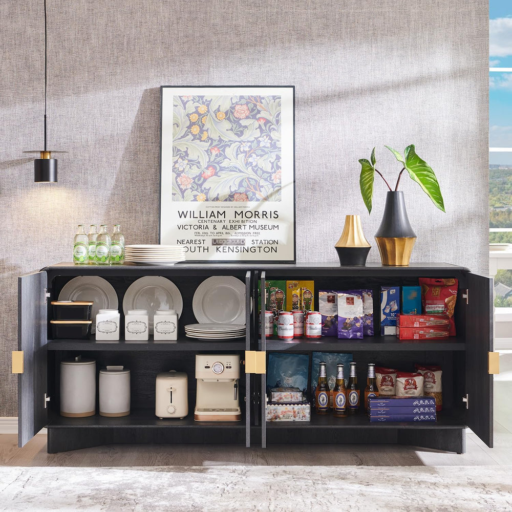 IFGET Modern Buffet Cabinet with Storage, 70" Sideboard Cabinet, Dark Grey