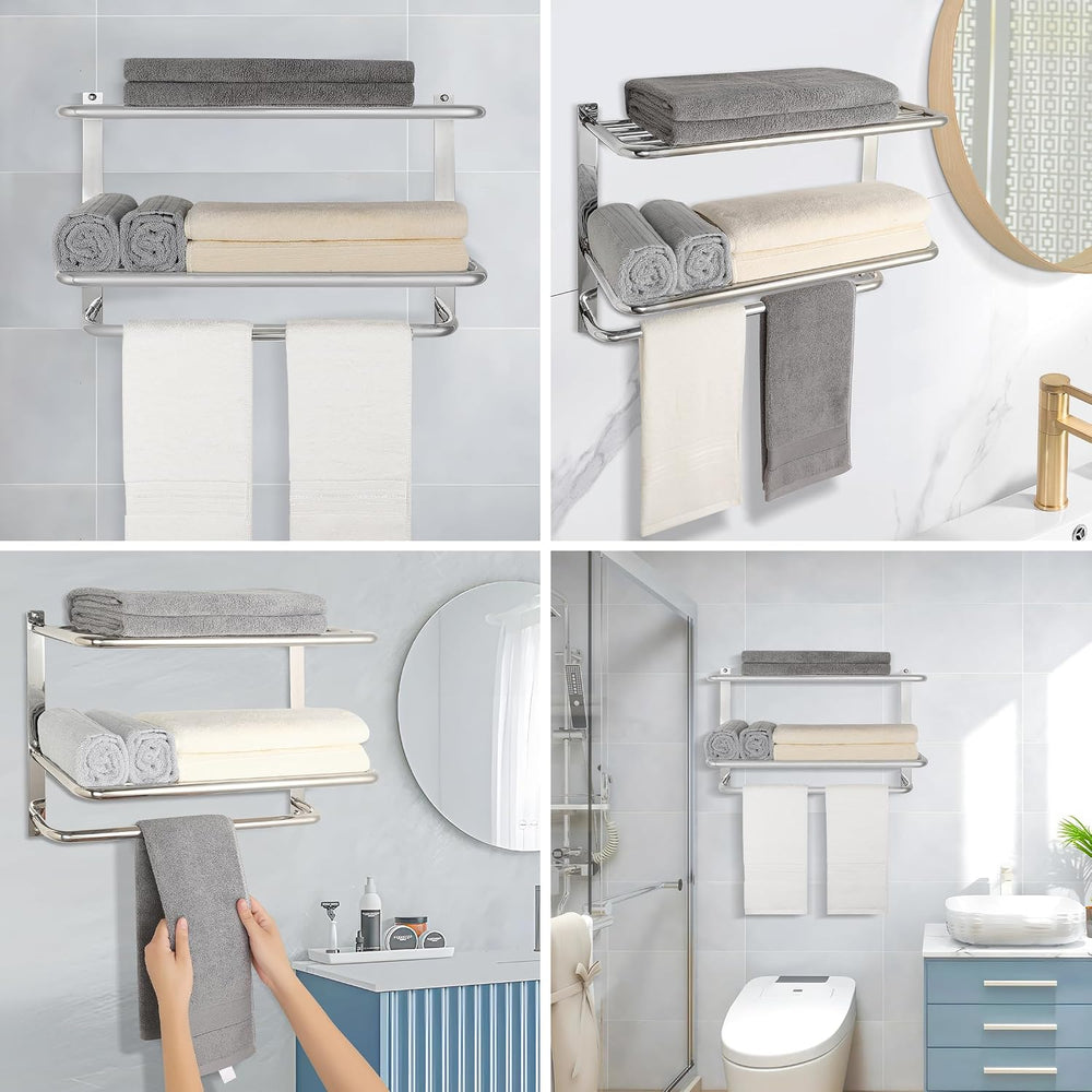 Towel Rack for Bathroom, DEWVIE 23 Inch Tower Holder with Tower Bars, SUS 304...