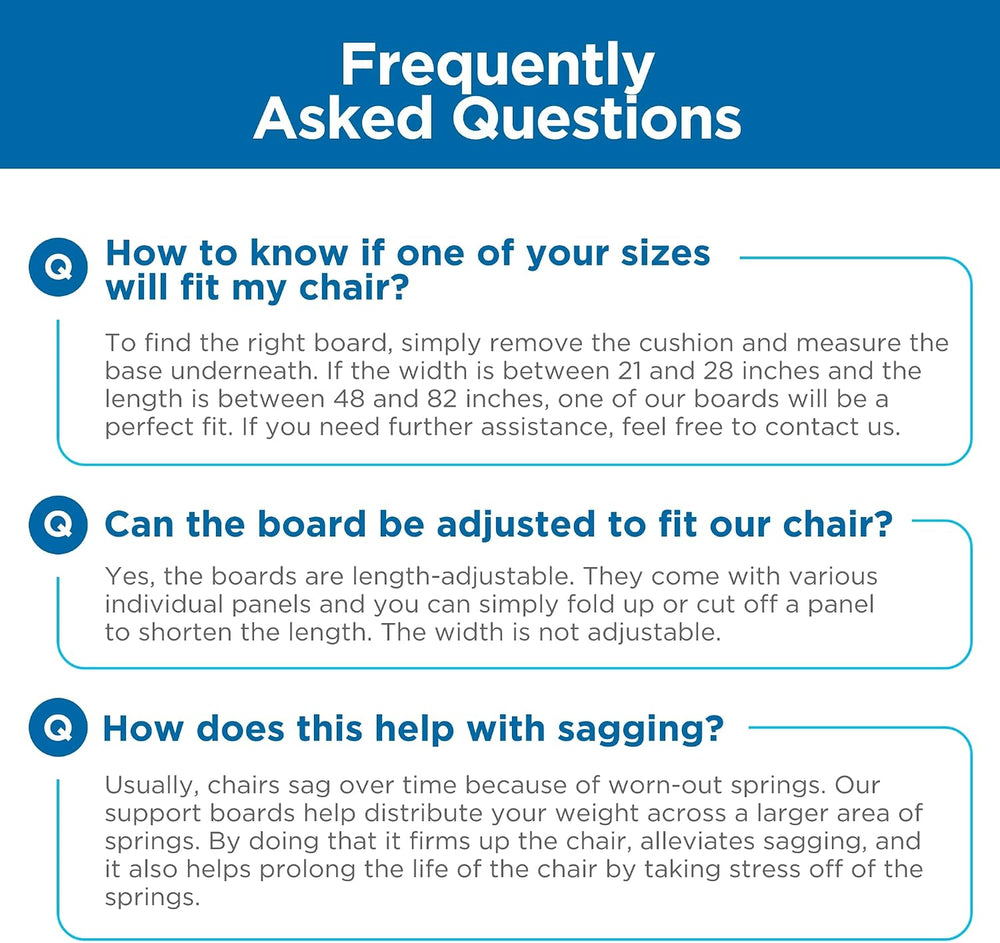Meliusly Chair Cushion Support Board for Sagging Seat (17x22) 2-Pack