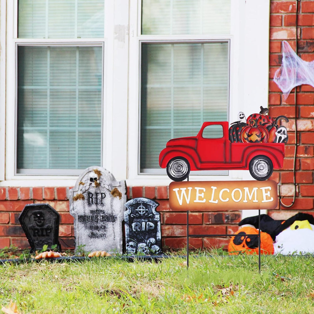 Whaline 4th of July Metal Yard Stakes Patriotic Welcome Interchangeable Garde...