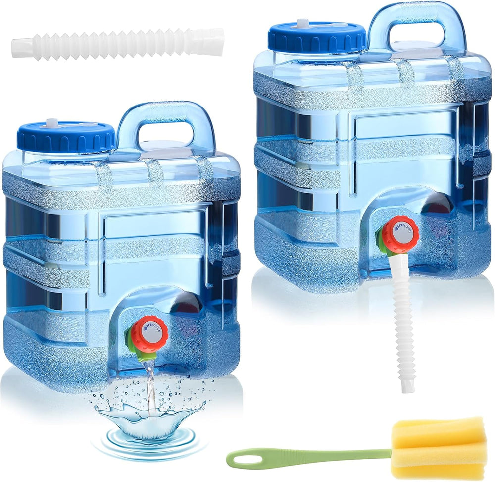 2 Pcs Water Storage Containers, 2.6 Gallon Each/ 5.2 Gallon Total