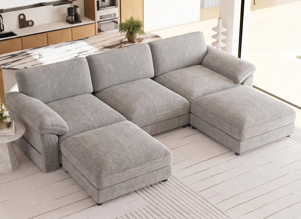 Oversized Sectional Couches for Living Room, Modular L Shaped Cloud Sofa