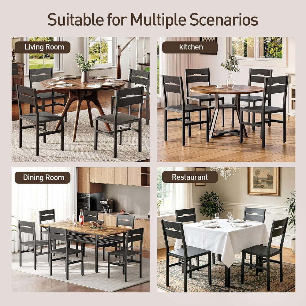 RALGEND Black Dining Chairs Set of 4, Kitchen Chairs Set of 4