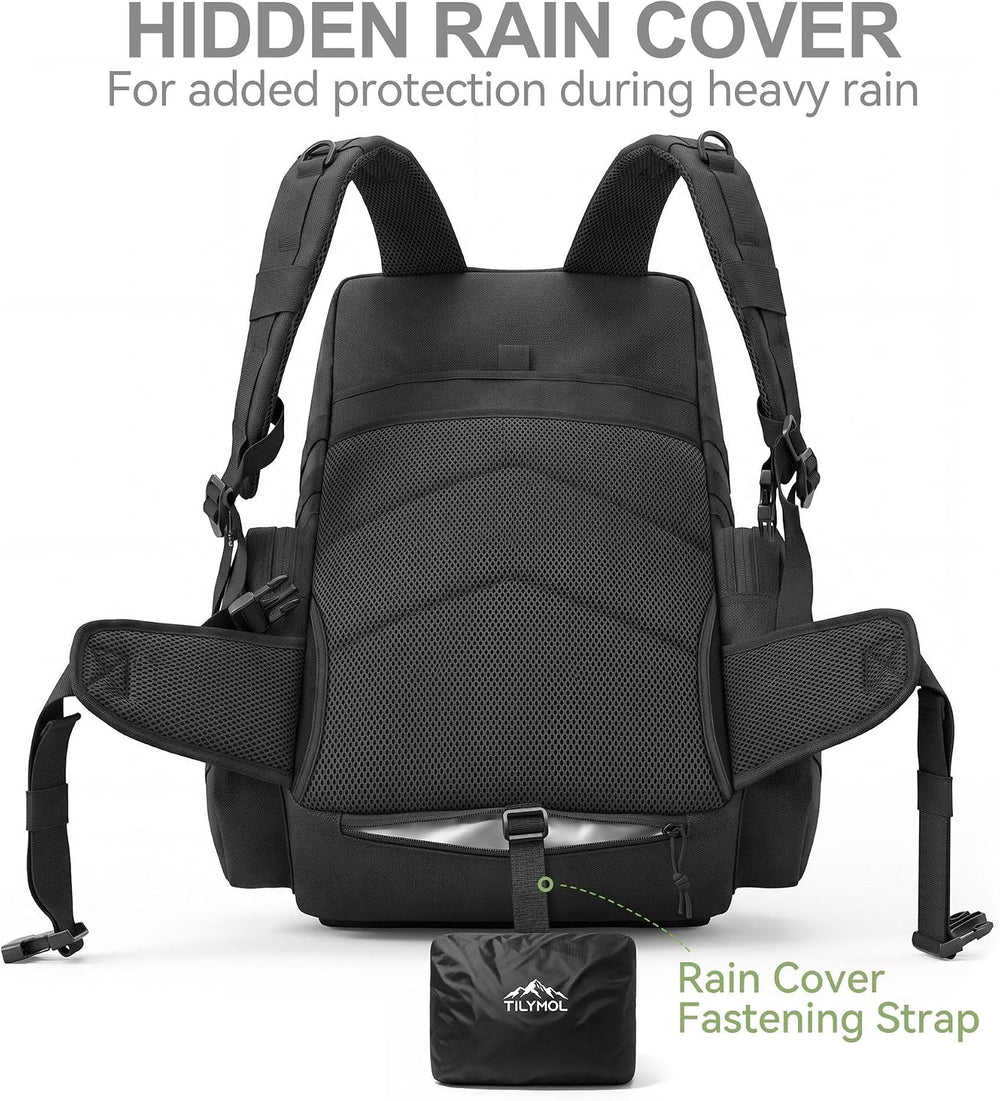 TILYMOL 55L Military Tactical Backpack for Men & Women, Large Assault Pack