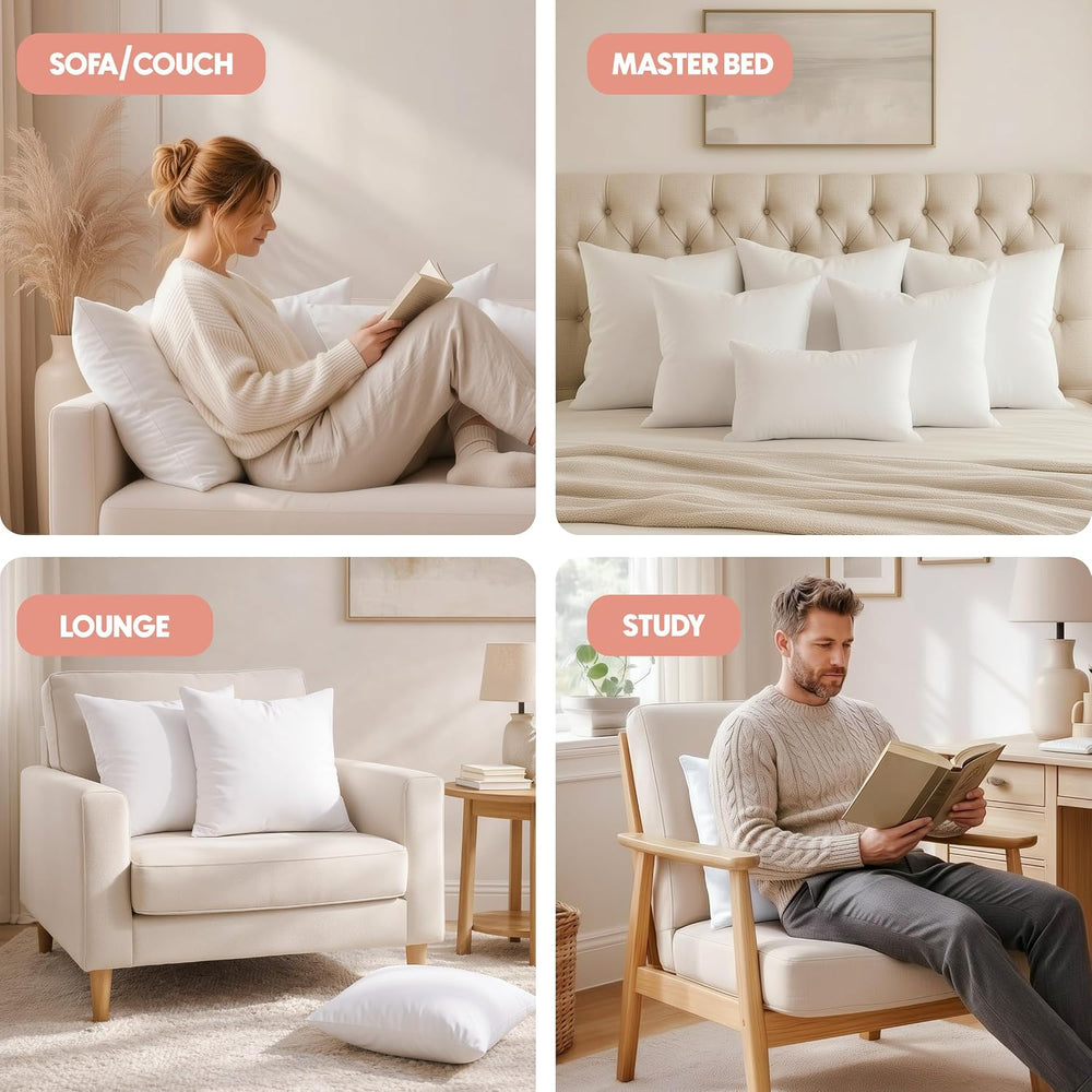 Utopia Bedding 14x20 Pillow Inserts, White Throw Pillows for Couch, 2 Pack