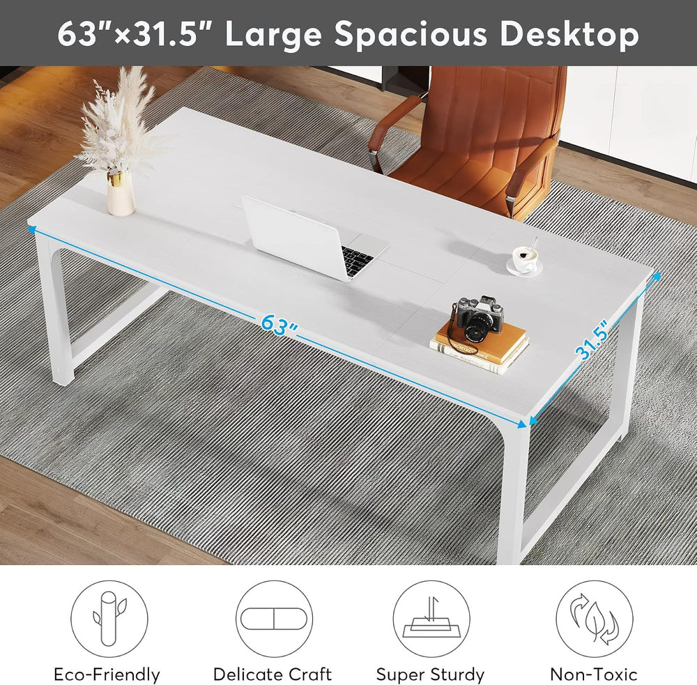 Tribesigns Modern Computer Desk, 63 x 31.5 inch Large Executive Office Desk C...