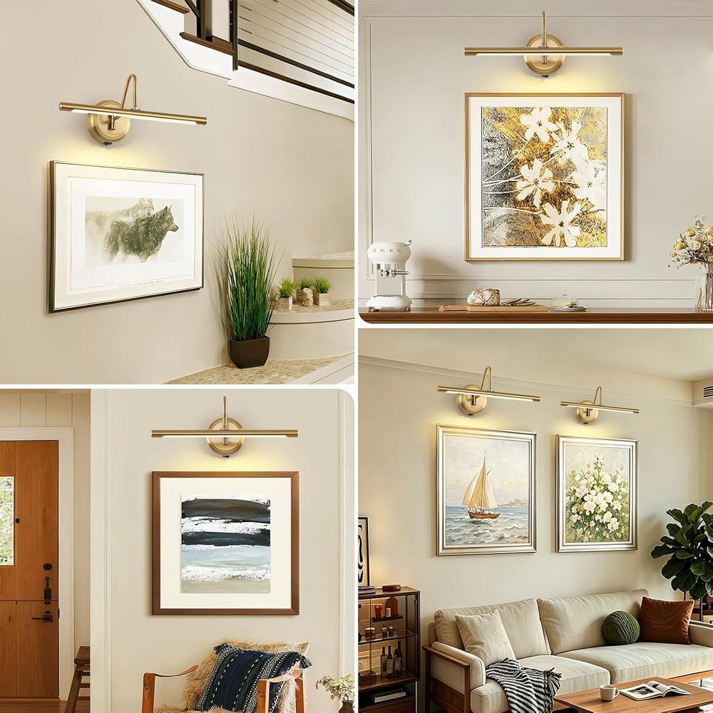 JOOSENLUX Battery Operated Picture Light, 3CCT Dimmable Wireless Art Light wi...