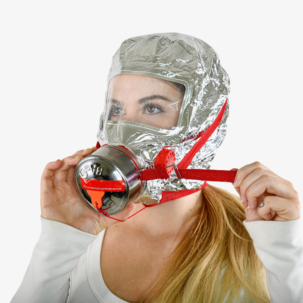 Fire Emergency Escape Mask & Hood | Respirator Protection Against Smoke, ...
