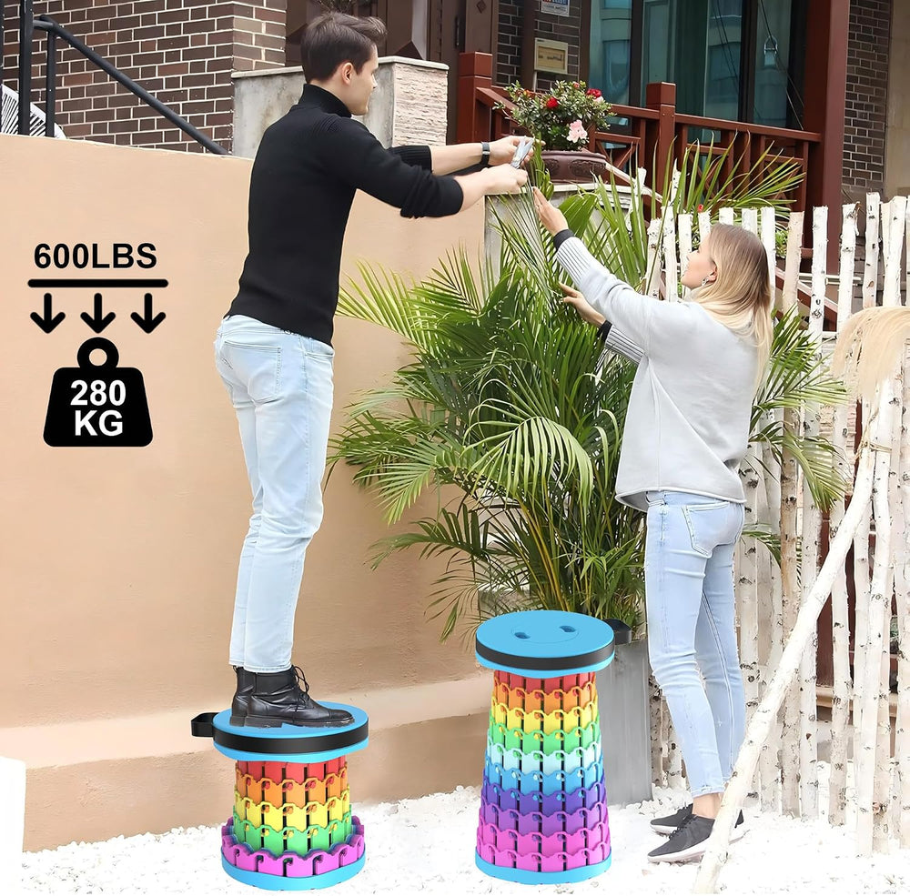 ALEVMOOM Upgraded Collapsible Stool with Cushion & Bag, 18" H Portab...