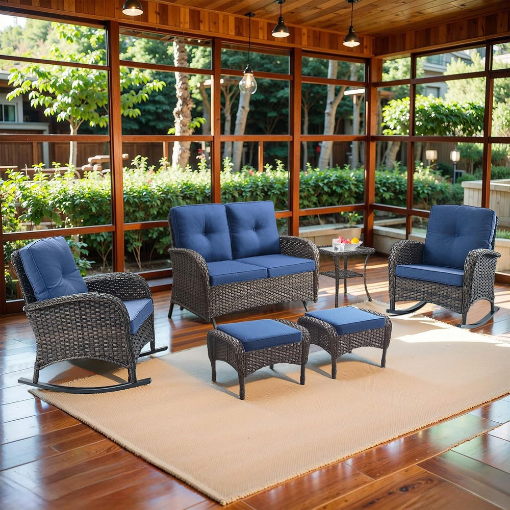 Belord Outdoor Glider Bench Patio Loveseat - 500 Lbs Weight Capacity 2 Seater...