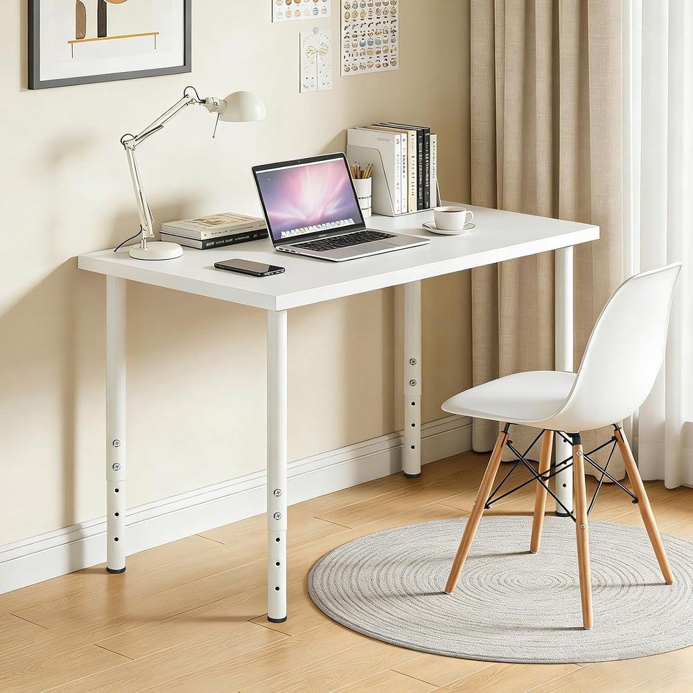QLLY 24-40 inch Adjustable Metal Table Legs, Heavy Duty DIY Desk Legs with Le...