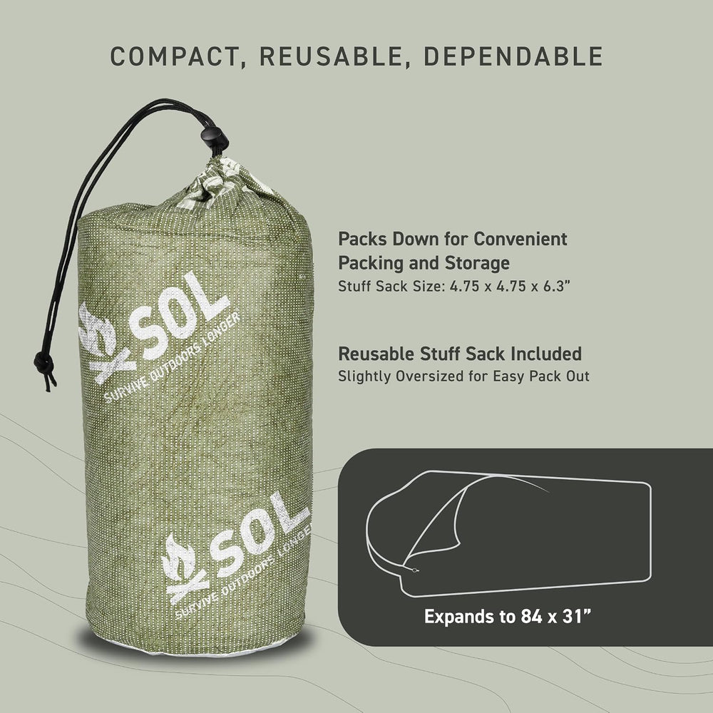 SOL Escape Bivvy with Hood - Emergency Preparedness Blanket - Reflects Up to ...