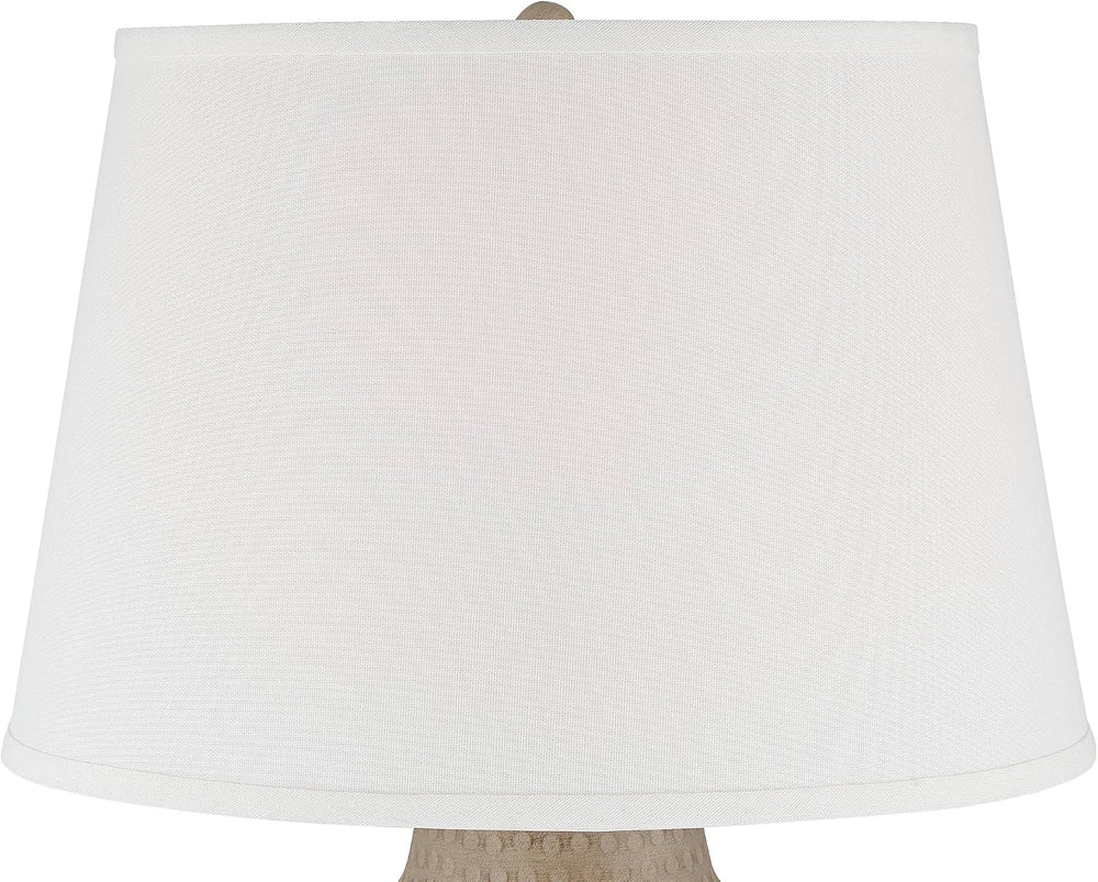 Regency Hill Brighton 27 1/4" Tall Table Lamp Hammered Beige Pot Farmhouse