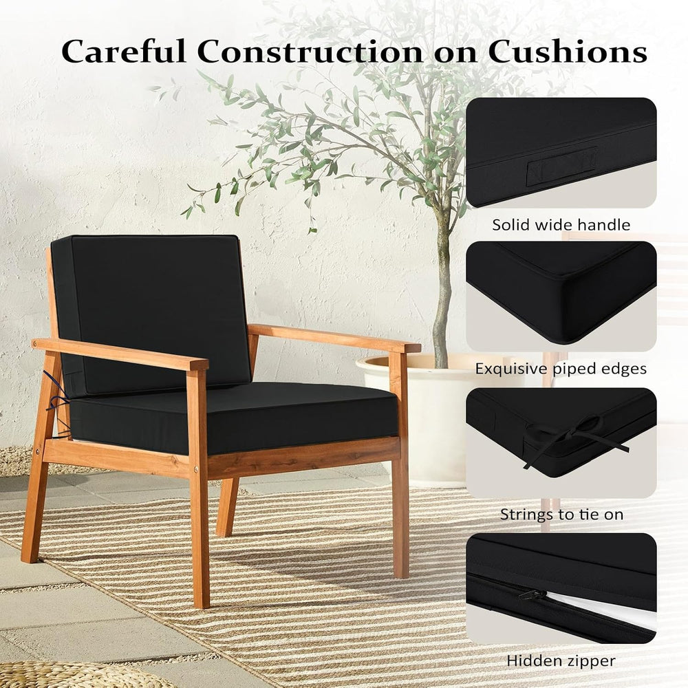 Cozyide 22x22 Outdoor Cushions for Patio Furniture, Waterproof Outdoor Chair ...