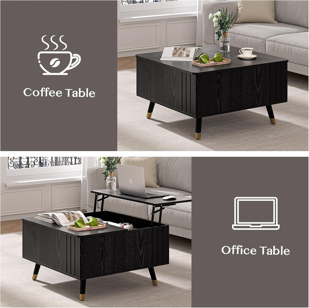 Square Lift Top Coffee Table with Storage for Living Room,32"