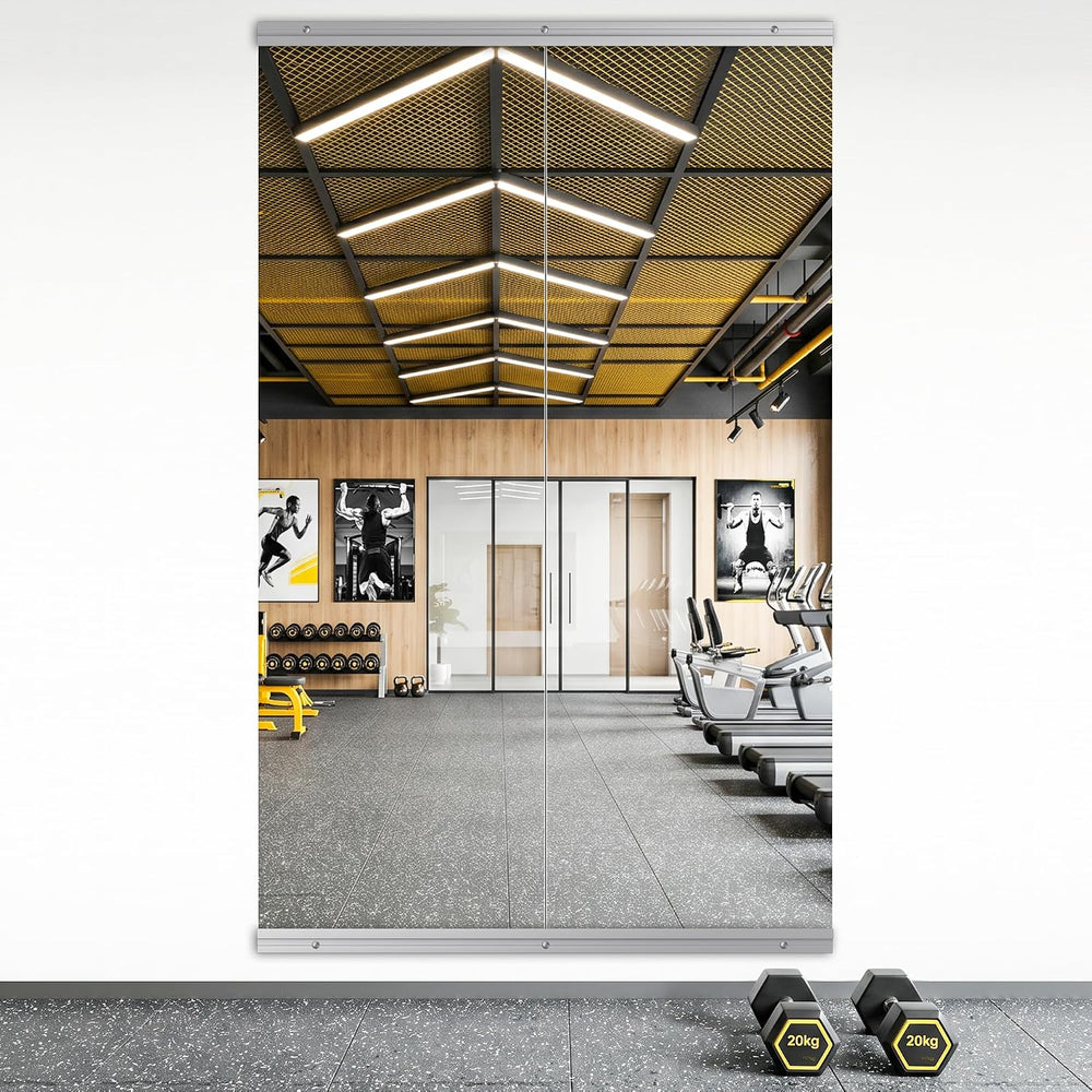 Home Gym Mirror, 56"x16"-2 PCS Gym Mirrors for Wall