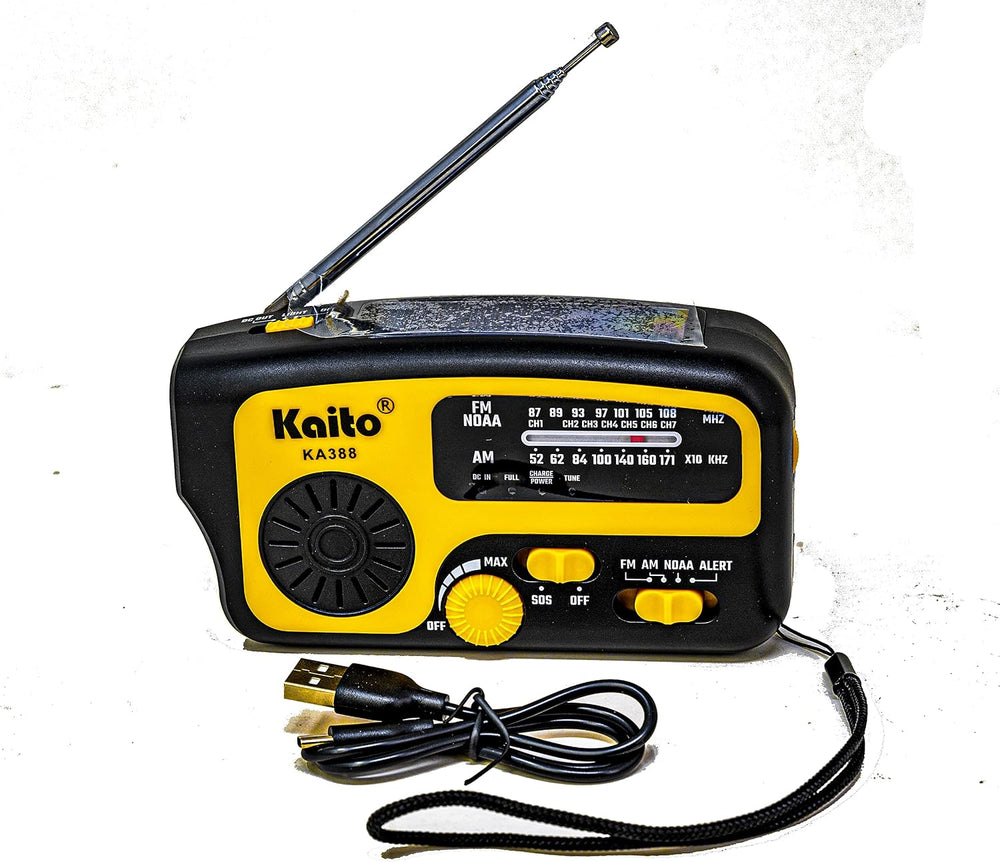Kaito Emergency Radio KA388 - AM/FM NOAA Weather Alert 5-Way Powered Solar Cr...