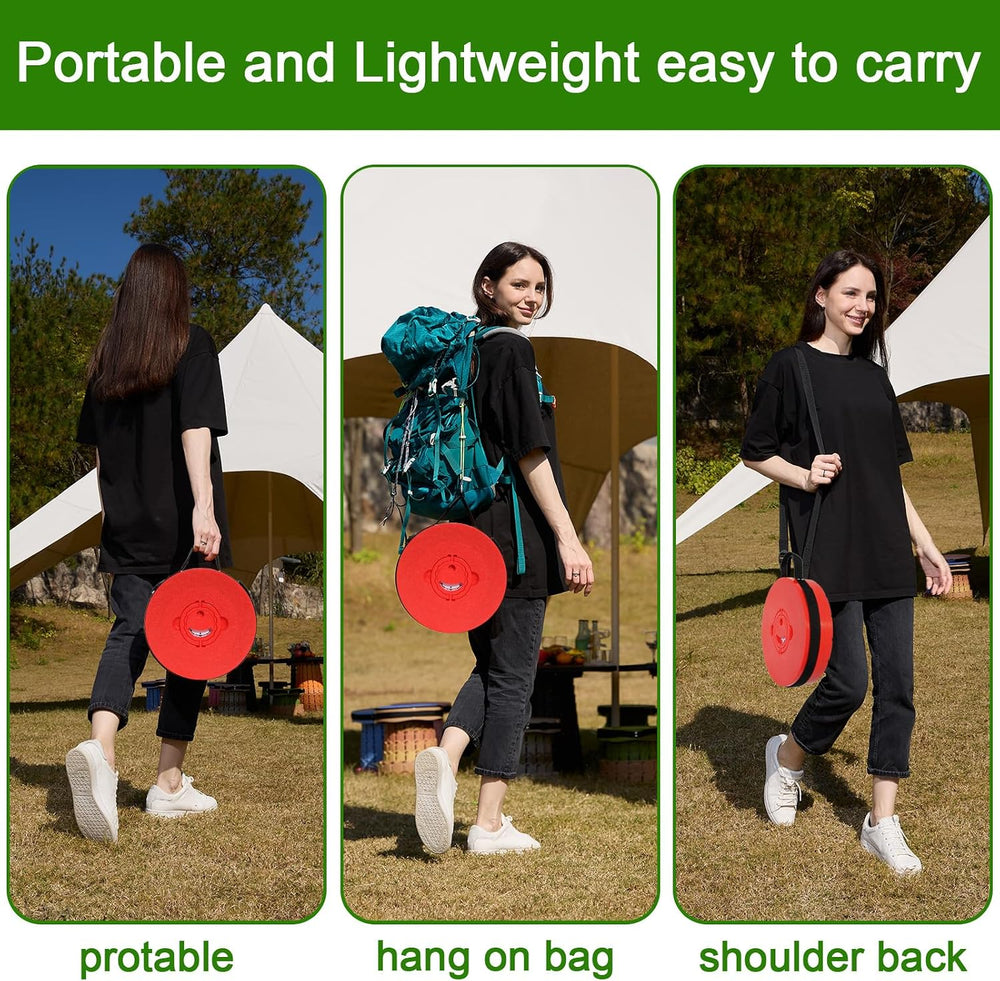 2026 Upgraded XXL Collapsible Stool with Thick Cushion,19.7"H-11.8"...