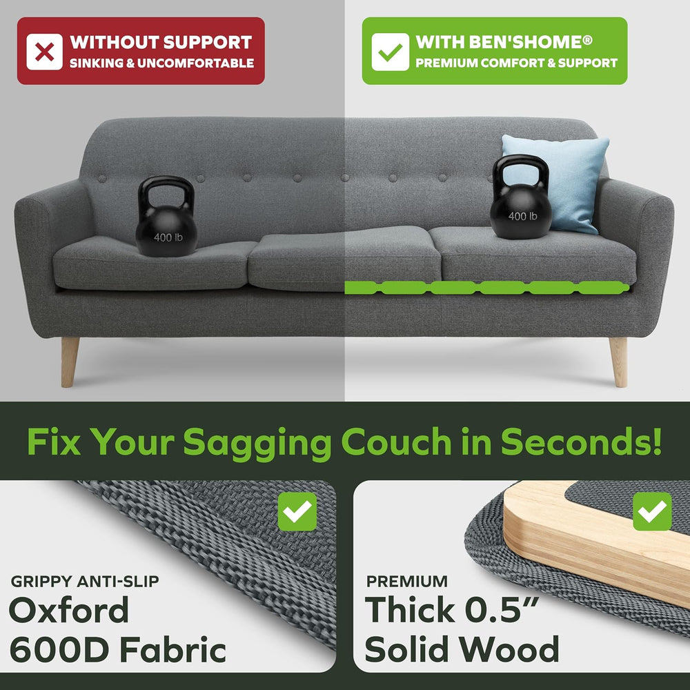BEN'SHOME® Couch Cushion Support, Fix Sagging Long Sofas | 82-96" x ...