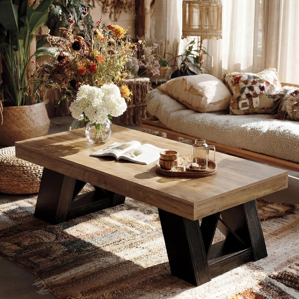 Tribesigns 55" Extra Large Rectangle Coffee Table for Living Room