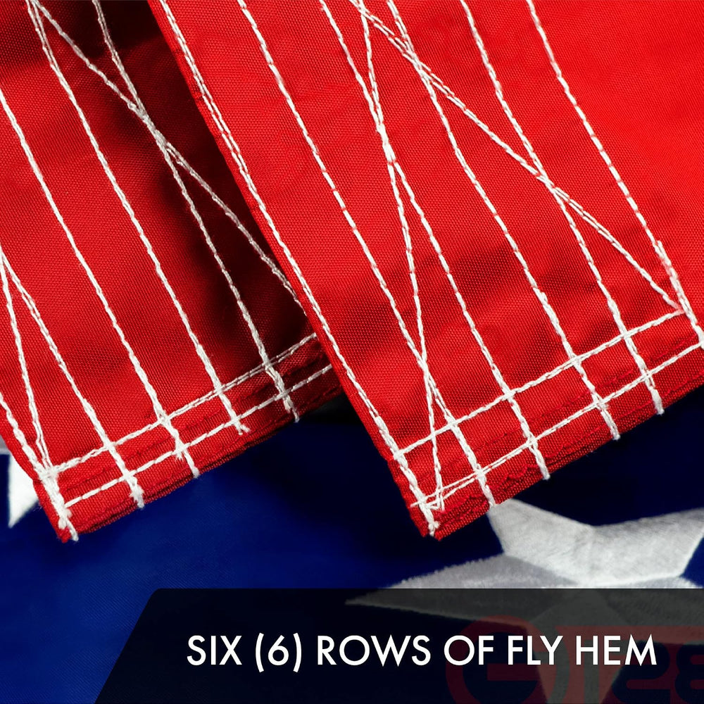 G128 American USA Flag | 10x15 Ft | ToughWeave Series Embroidered 300D Polyes...