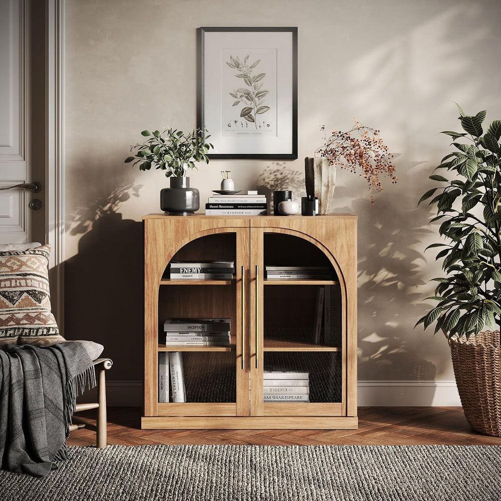 BELLEZE 32.5" Kitchen Storage Cabinet with Adjustable Shelves,Freestandi...