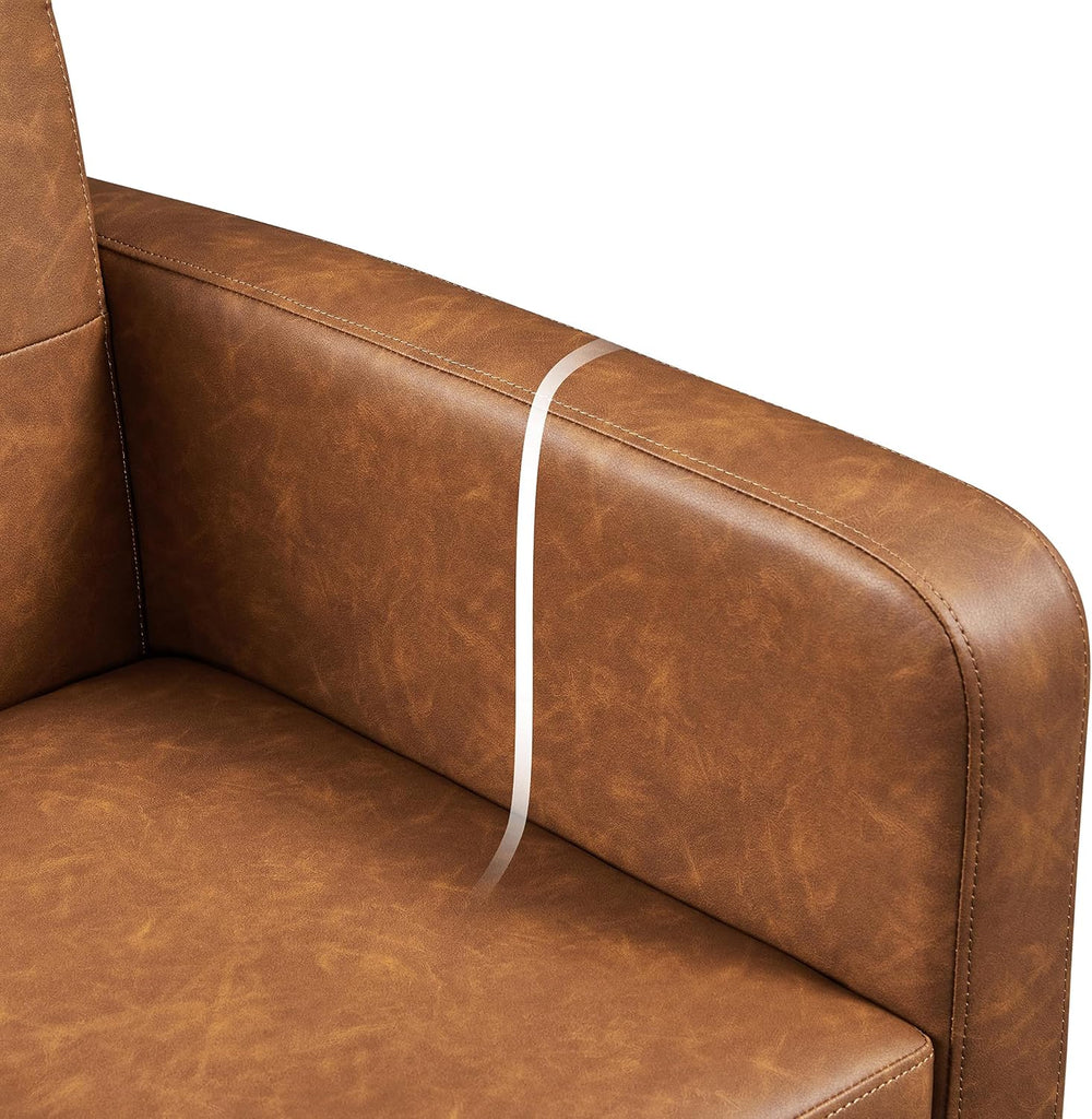 Yaheetech Mid Century Accent Chair Living Room Chair Retro Brown