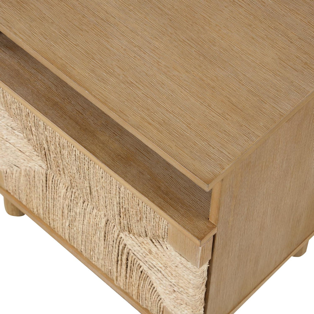 Nathan James Beacon Wood Nightstand, Bohemian Accent Table or Sofa Side Table...