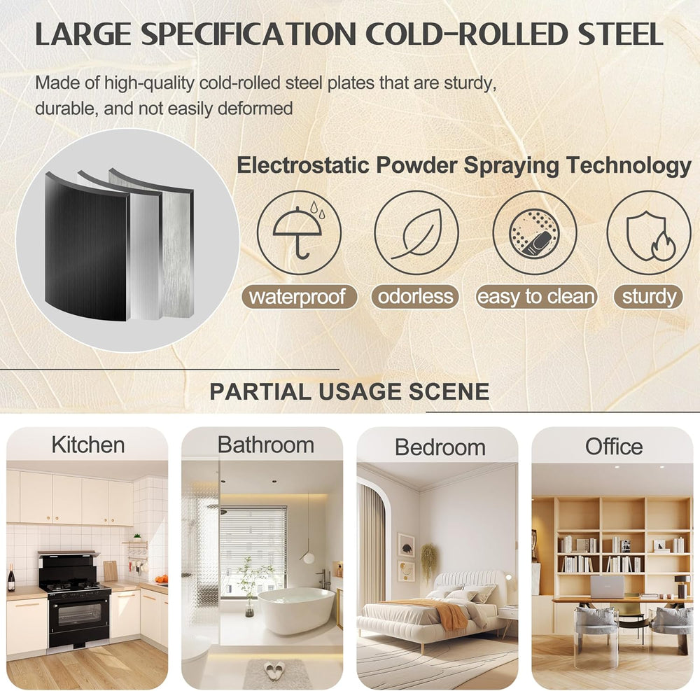 GAIOUS 71" Tall Metal Storage Cabinet with 2 Doors and 4 Adjustable Shelves