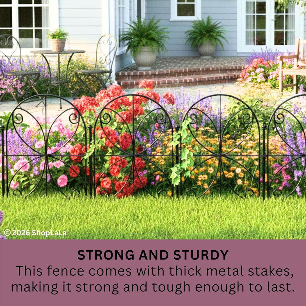 ShopLaLa Decorative Garden Fence (10 Panels) 12.5inx16.5in Fences for Dogs
