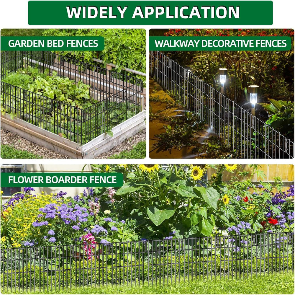 25 Panels Garden Fencing Animal Barrier, 17in (H) X 27ft (L) No Dig Dog Fence...