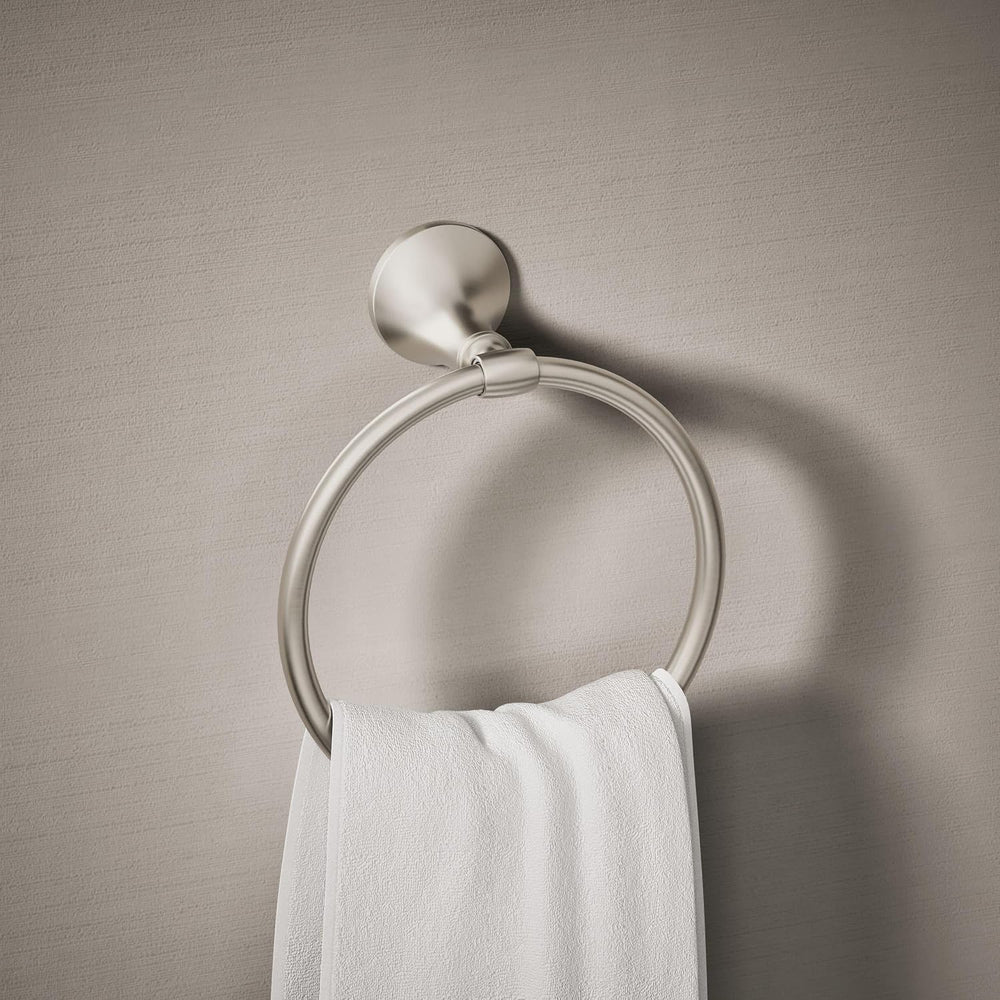 Kohler Elliston Towel Ring, Vibrant Brushed Nickel