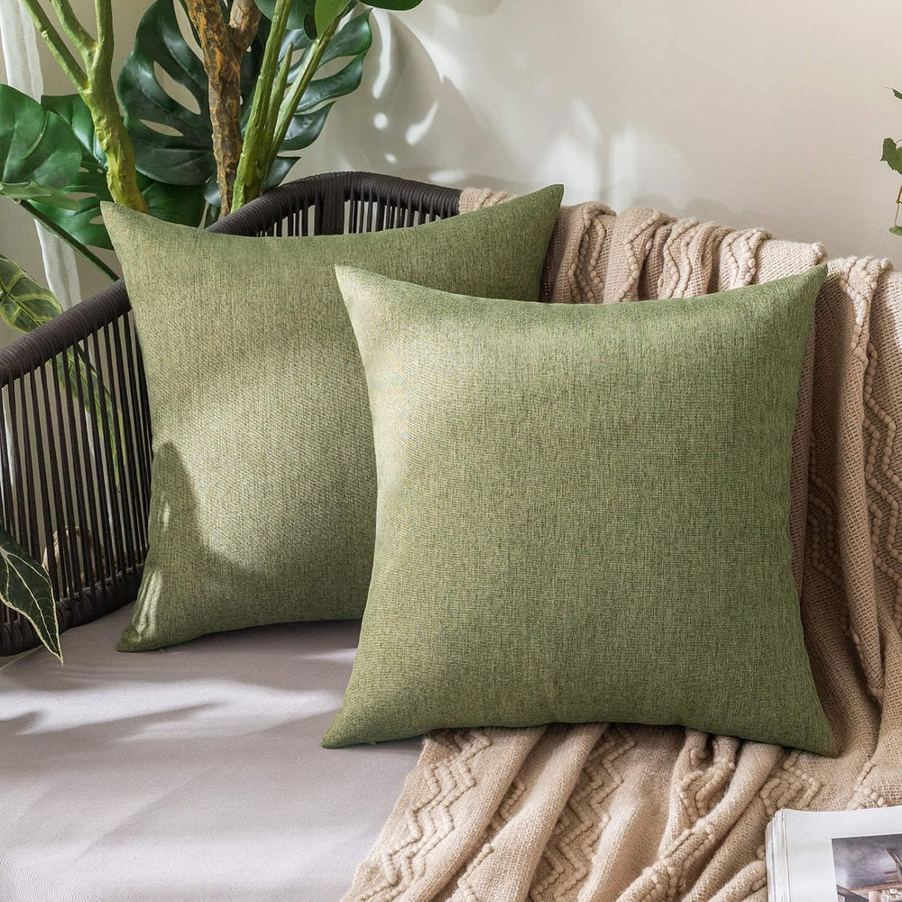 MIULEE Decorative Outdoor Pillow Covers Christmas Euro 26x26 Dark Green