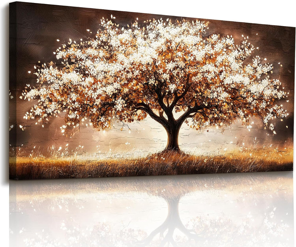 Kinetrix Rustic Tree of Life Wall Art Modern Farmhouse Large Decor Neutral